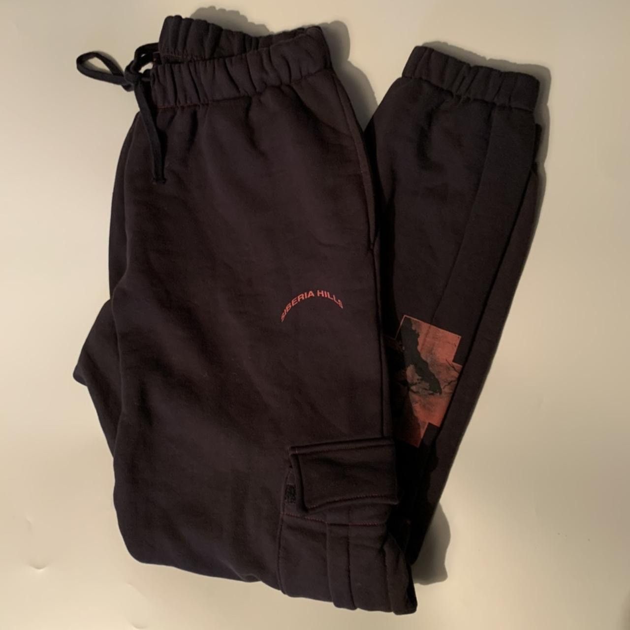 image of Siberia Hills Cargo Tracksuit Bottoms in Black, Men's (Size 33)