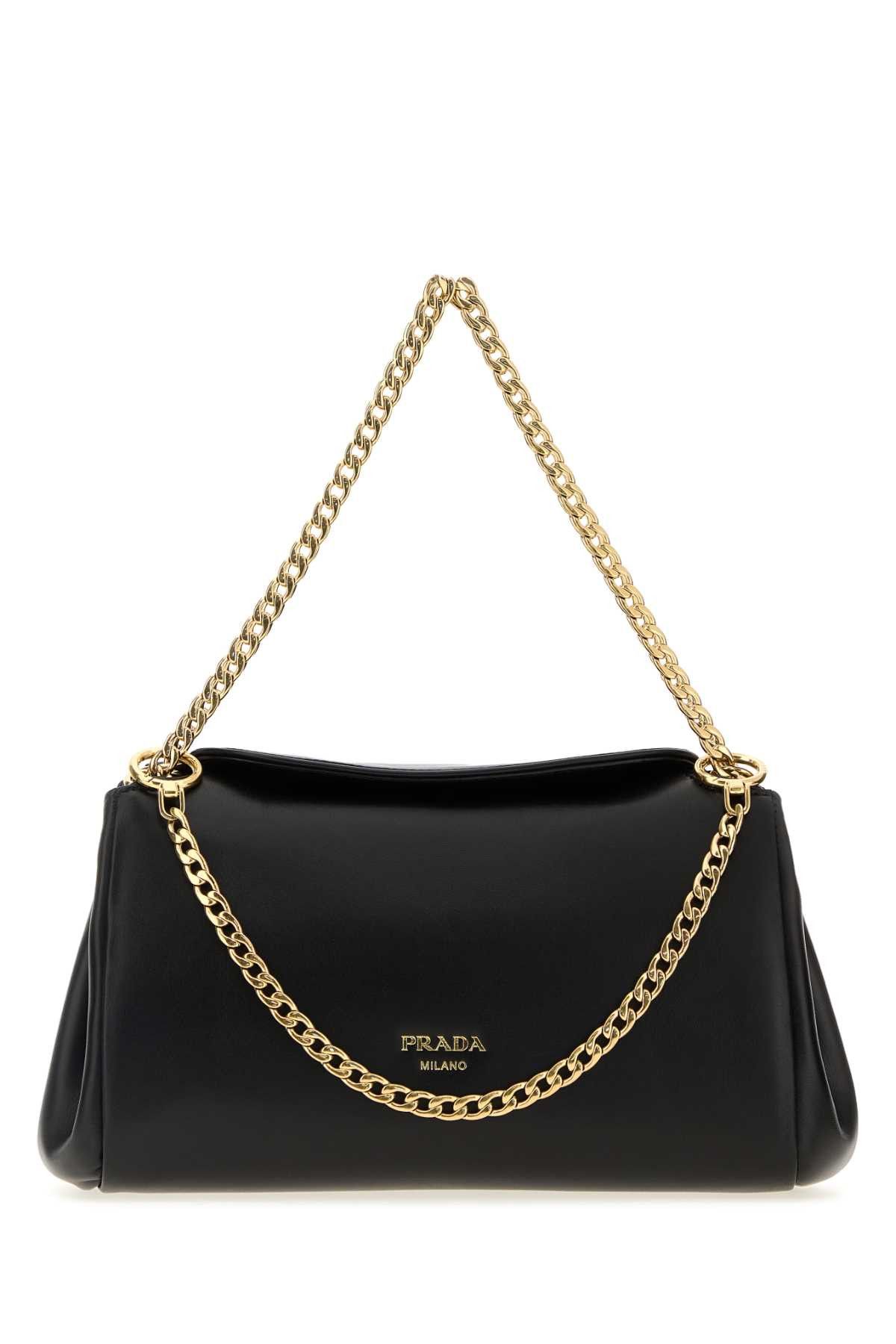 Prada Black Nappa Leather Small Prada Tumulte Handbag Size ONE SIZE - 1 Thumbnail
