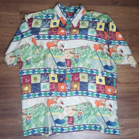Burma Bibas Vintage Burma Bibas Golf Silk Button Shirt Size US XL / EU 56 / 4 - 2 Thumbnail