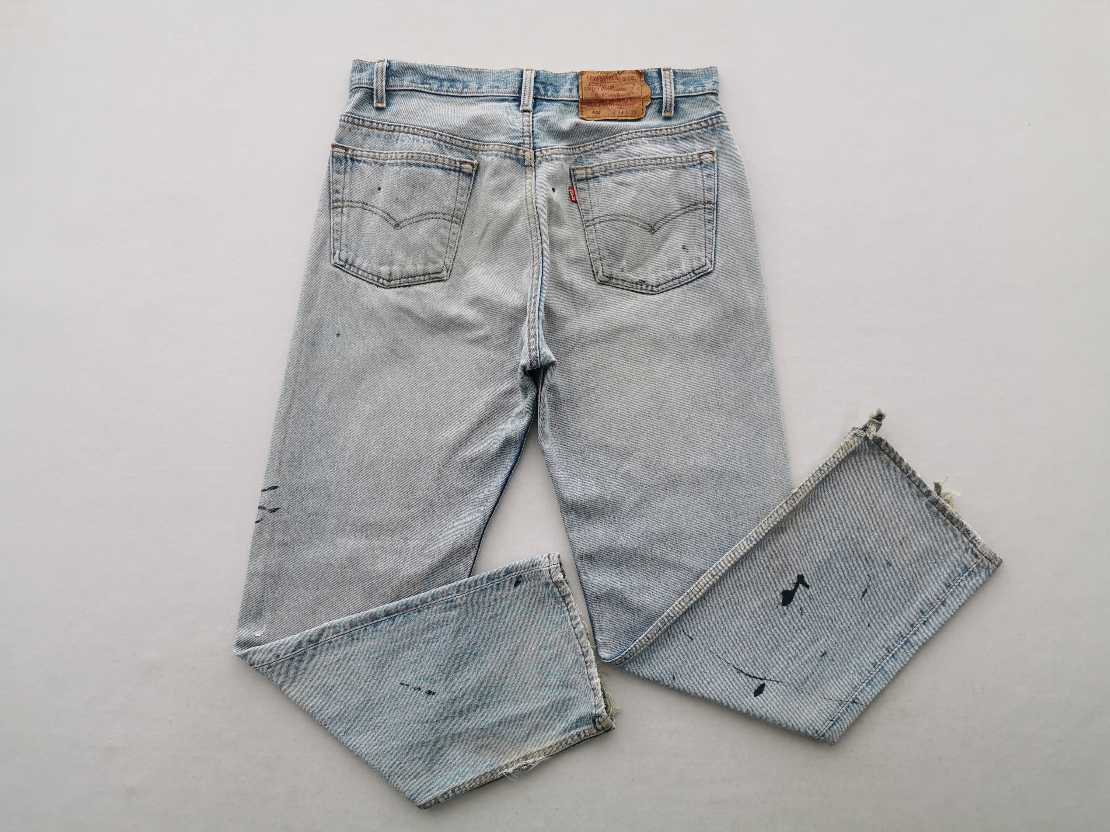 Levi's Distressed Vintage 90s Levis Lot 501 Denim Size 33/34x30 Size US 33 - 5 Thumbnail