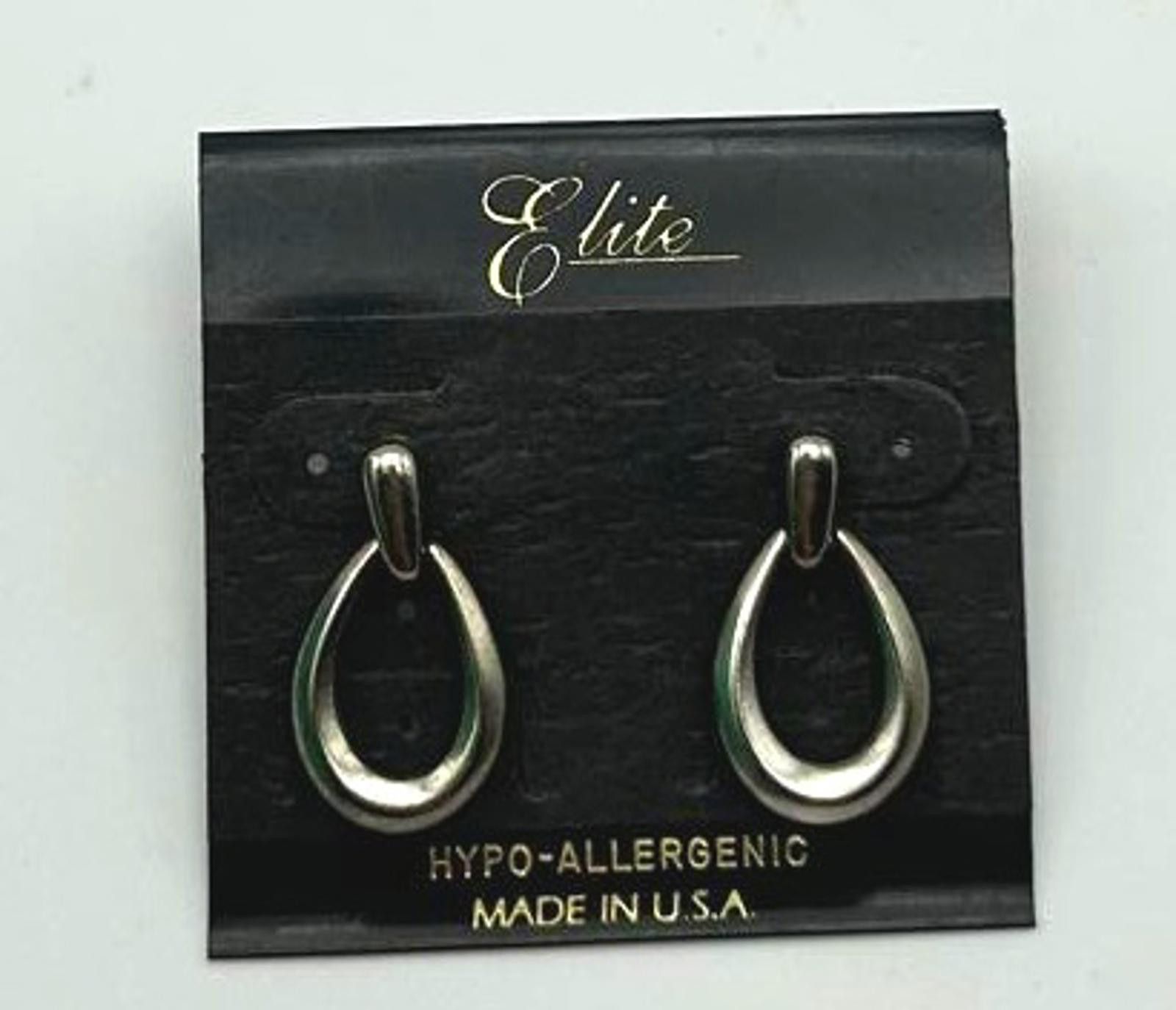 Elie Tahari Unisex Minimalist Sculptural Silver Tone Hoop Earrings Size ONE SIZE - 2 Thumbnail