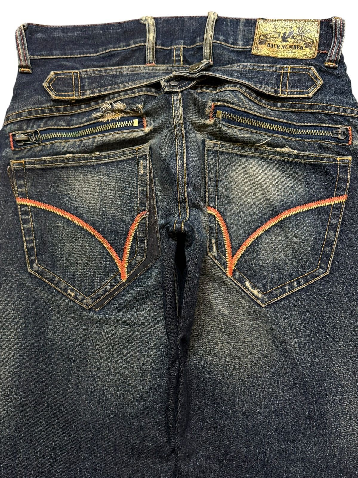 semanticdesign Vintage 90s Japanese Buckle Back Faded Wash Distress Loose Size US 32 / EU 48 - 4 Thumbnail