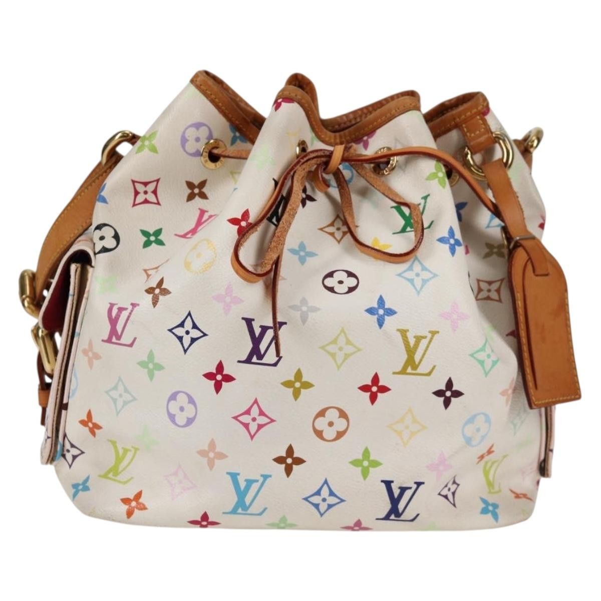 Louis Vuitton LOUIS VUITTON Monogram Multicolor Petit Noe Bag White M42229 Size ONE SIZE - 13 Thumbnail