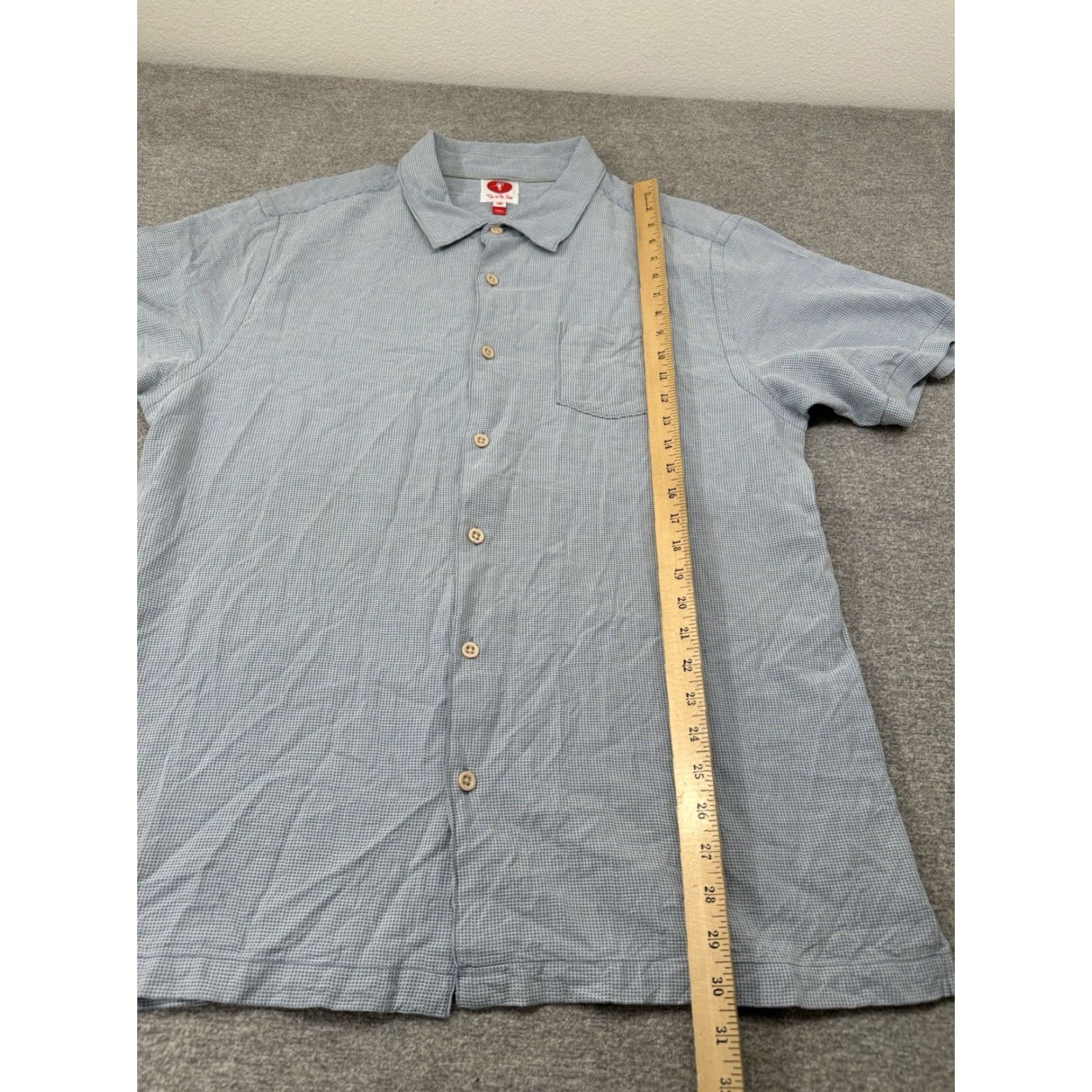 Vintage Toes on the Nose Button-Up Shirt Men's XXL Blue Short Sleeve Casual Travel Button Front Pocket Beach Tropical 2XL White, Tan? Size US XXL / EU 58 / 5 - 3 Thumbnail