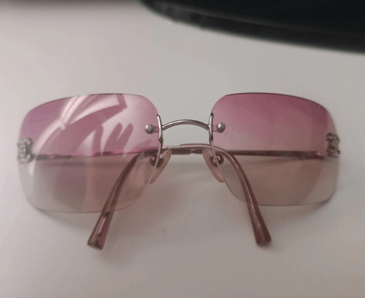 Chanel Chanel Sunglasses 🇺🇸 TAX FREE 4017-D Rhinestone CC Rimless Size ONE SIZE - 2 Thumbnail