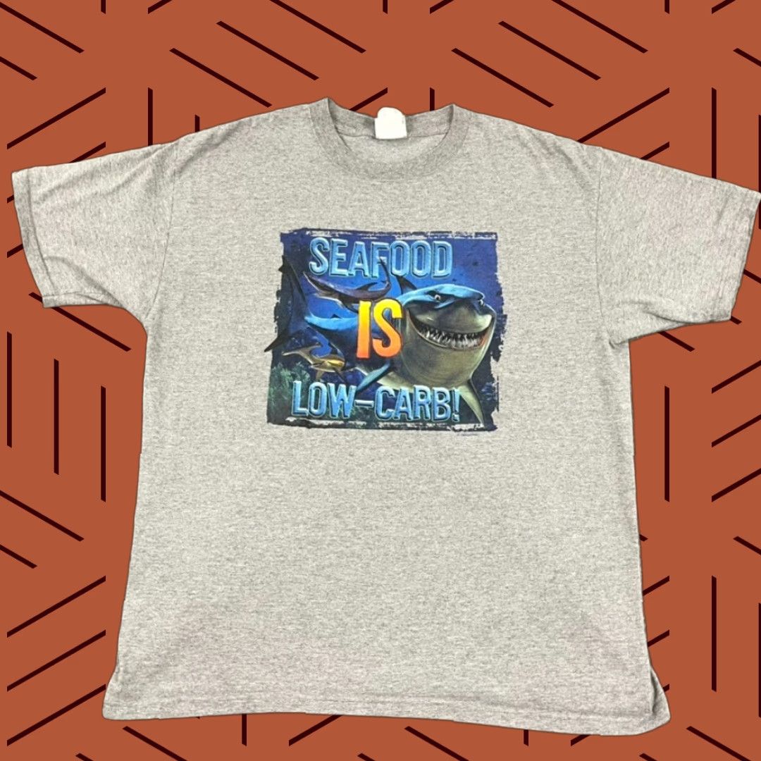 Disney VTG Disney Finding Nemo Shirt Mens XL Bruce Shark Seaford Low Carb Graphic 90s Size US XL / EU 56 / 4 - 1 Thumbnail