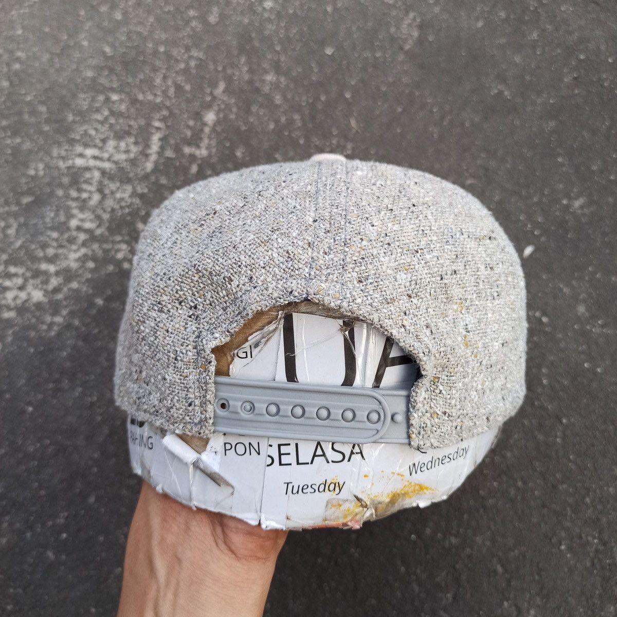 Japanese Brand Unique materials. Snapbacl The sibber hat by ungrid Size 38 - 5 Thumbnail