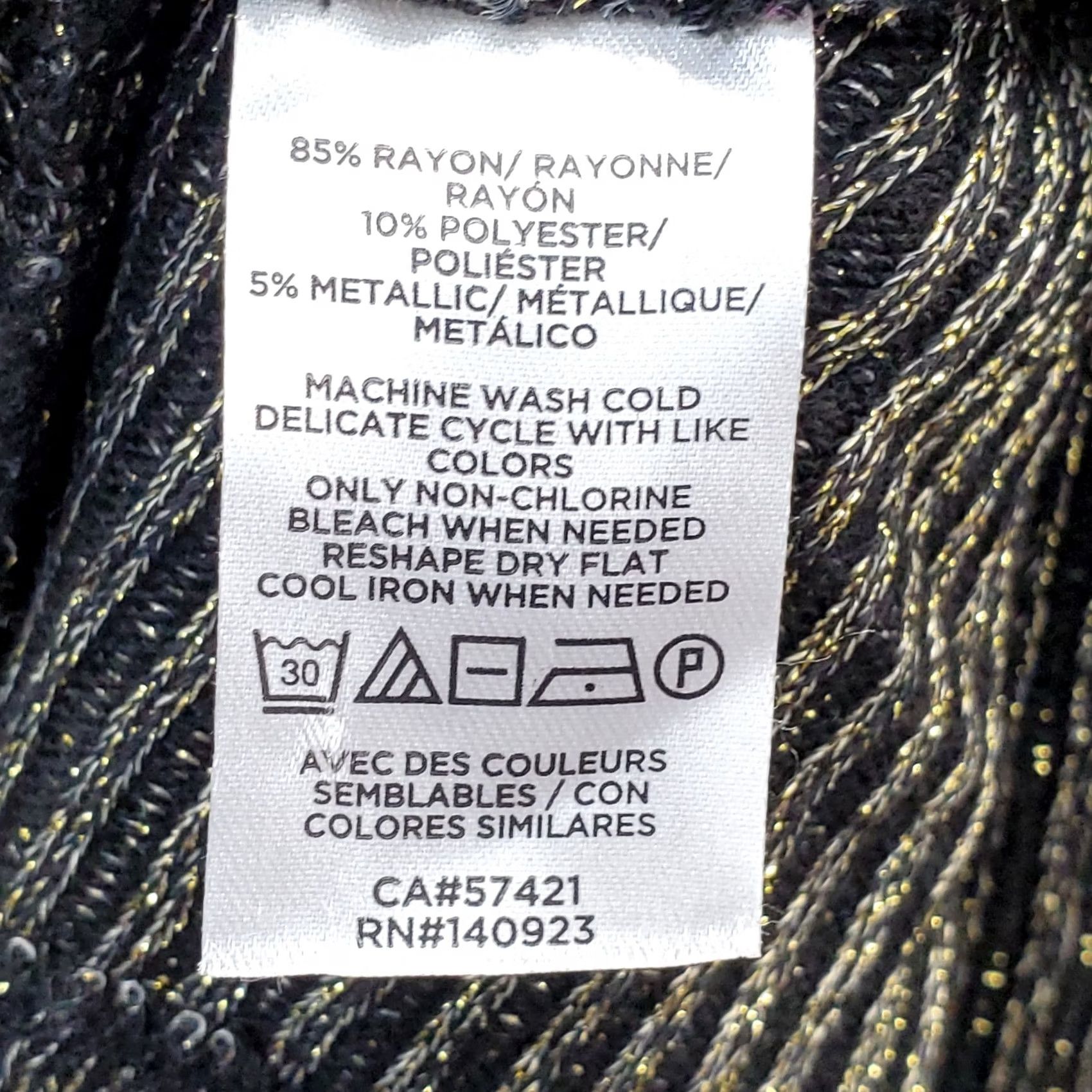 Loft LOFT Sweater Womens Large Multi Shimmer Puff Sleeve Lightweight Pullover Size L / US 10 / IT 46 - 6 Thumbnail