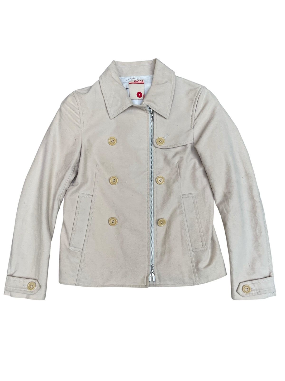 Japanese Brand Bacca Double-Breasted Zip Beige Jacket Size 38 Size M / US 6-8 / IT 42-44 - 1 Thumbnail