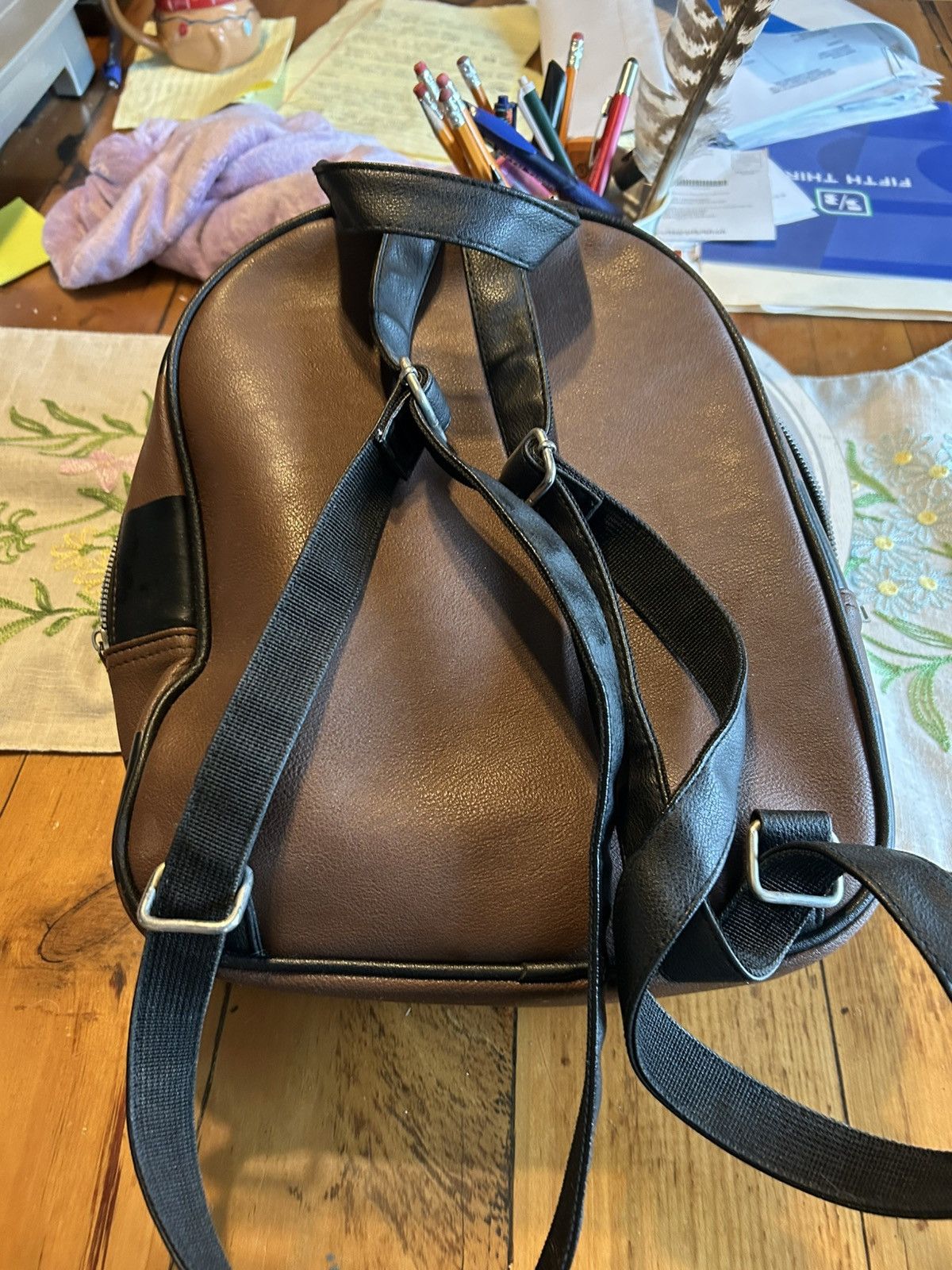 Other Tan and Black Demon Slayer Backpack Size ONE SIZE - 2 Thumbnail