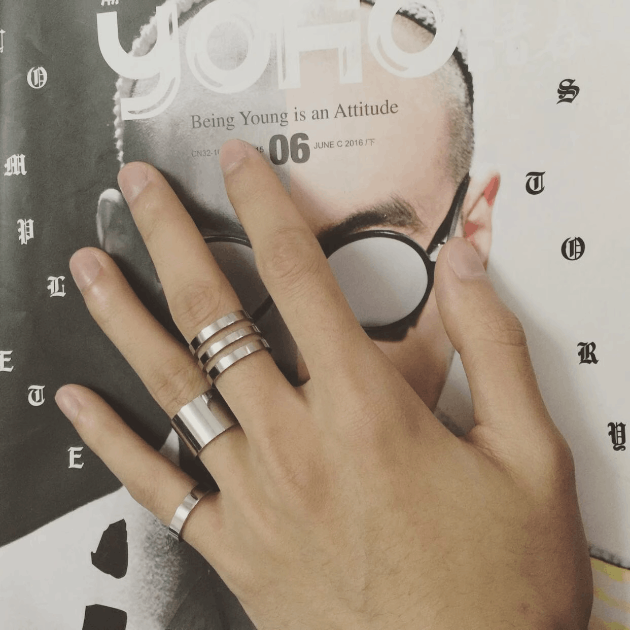 Jewelry Crazy Jewelry Rings Open Size Chrome Ring (Size 7-13) Size ONE SIZE - 5 Thumbnail