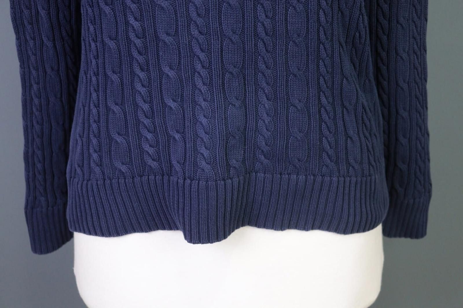 Polo Ralph Lauren Ralph Lauren Blue Cable Knit Crew Neck Sweater Size S Size S / US 4 / IT 40 - 2 Thumbnail