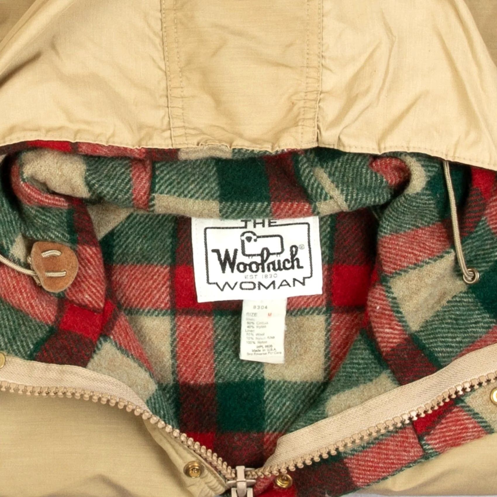 Vintage Woolrich Hooded Parka Jacket Women's Vintage 1990s Beige Medium Size M / US 6-8 / IT 42-44 - 6 Thumbnail