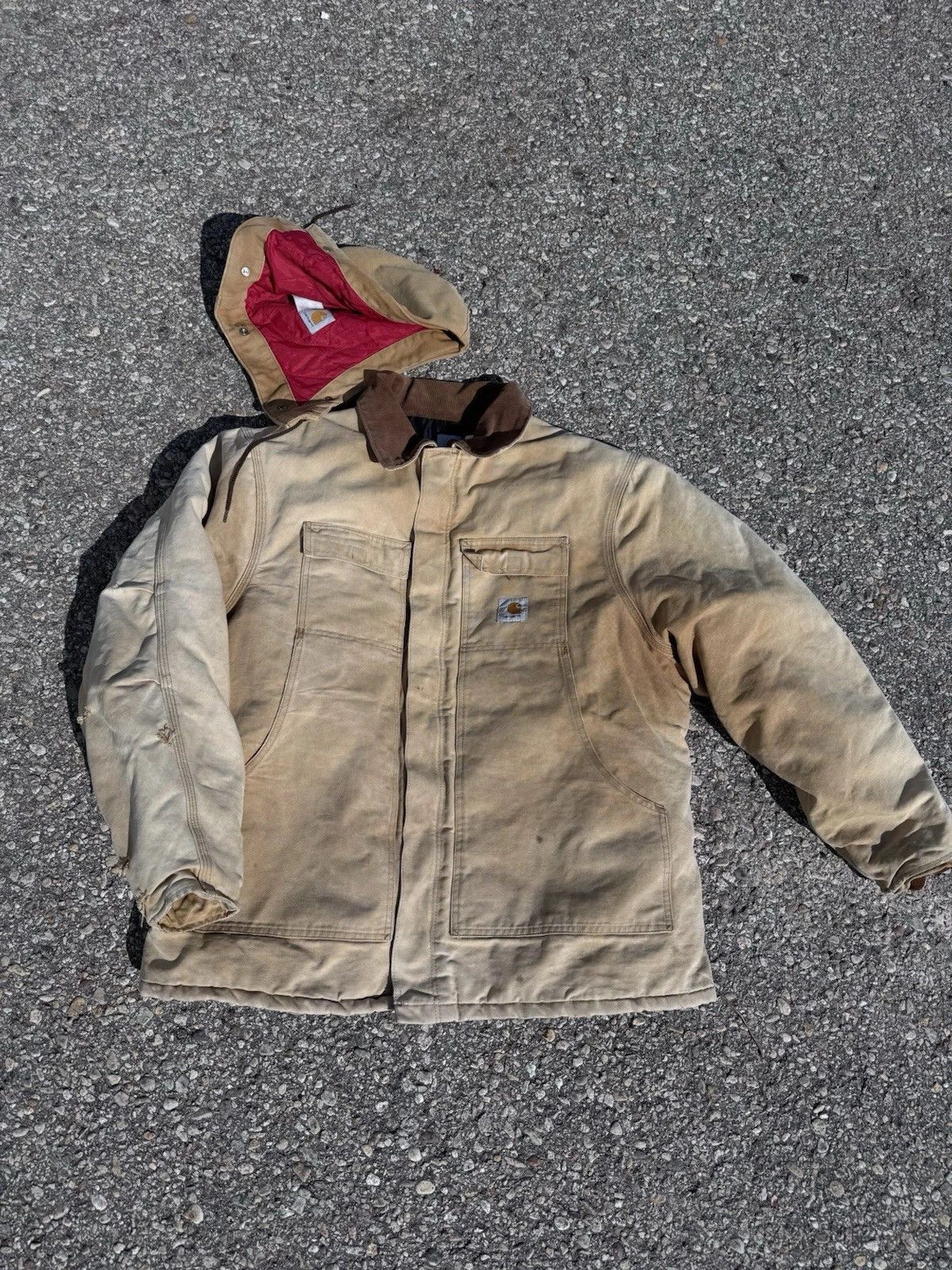 Carhartt Carhartt Beige Quilted Zip Up Chore Jacket Size US XL / EU 56 / 4 - 1 Thumbnail