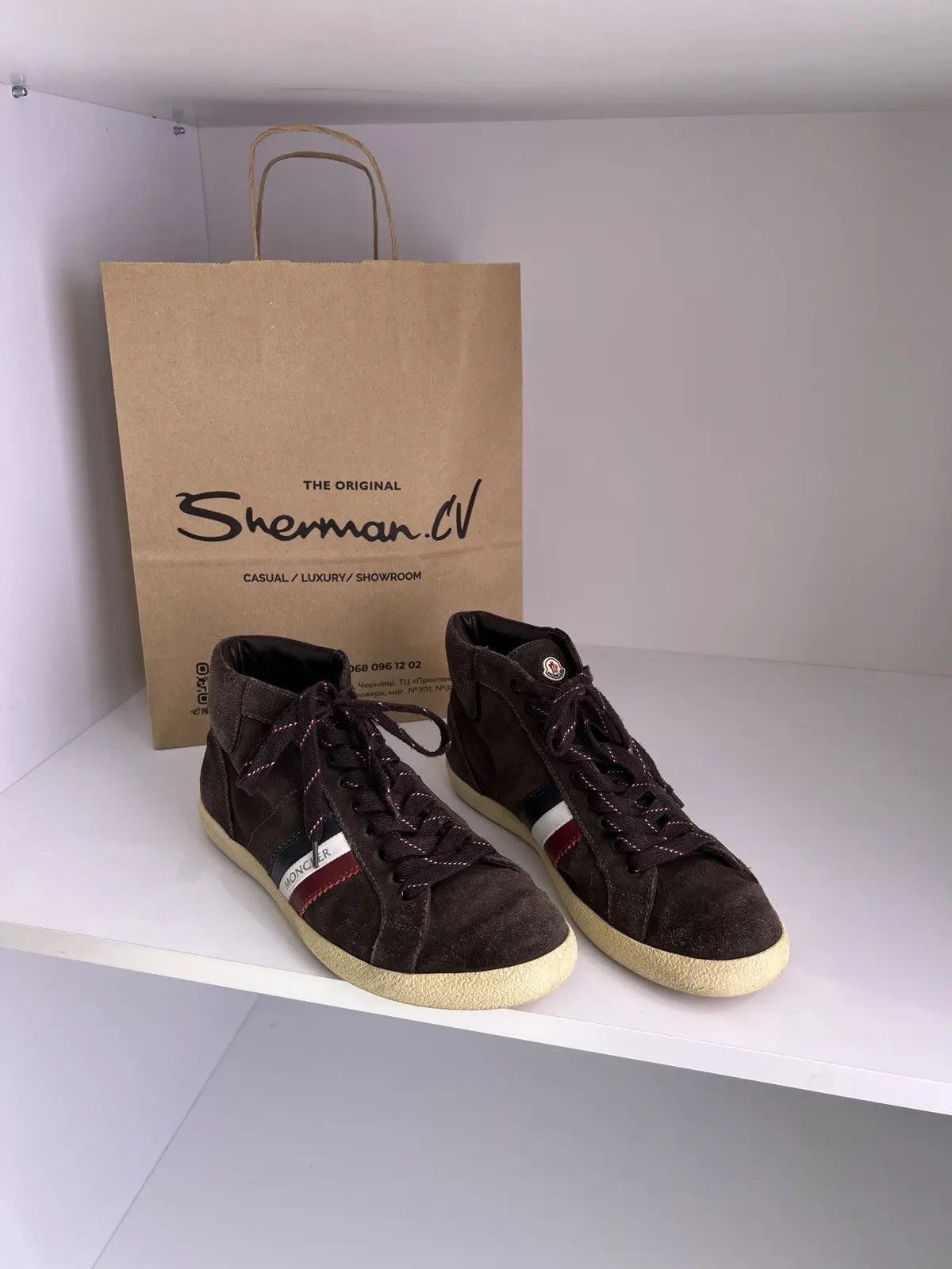 Moncler × Vintage Vintage Moncler sneakers MONTECARLO Cowhide Sherry line Size US 8 / EU 41 - 2 Thumbnail