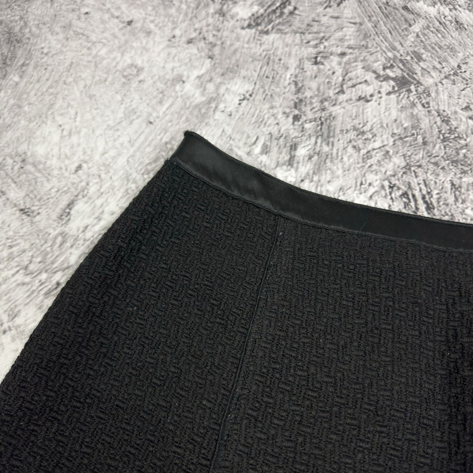 Dolce & Gabbana Dolce & Gabbana Womens Black Wool Cotton Side Zip Mini Skirt Size 32" / US 10 / IT 46 - 4 Thumbnail