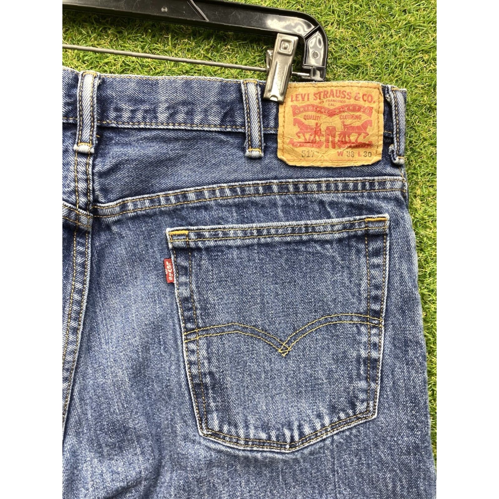 Levi's Levi's 517 Jeans Mens 38x30 Bootcut Dark Wash Denim Regular 5-Pocket Westernwear City Cowboy Y2K Logo 90s USA Baggy Jeans Mens Size US 38 / EU 54 - 6 Thumbnail