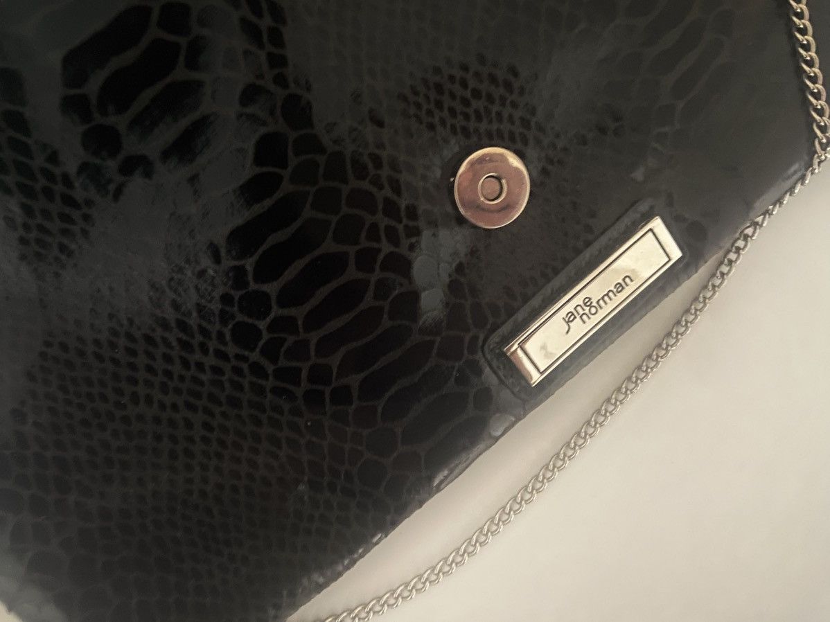 Designer × Other × Vintage Deadstock Jane Norman Black Snake Front Plate Clutch 2009 Size ONE SIZE - 7 Thumbnail