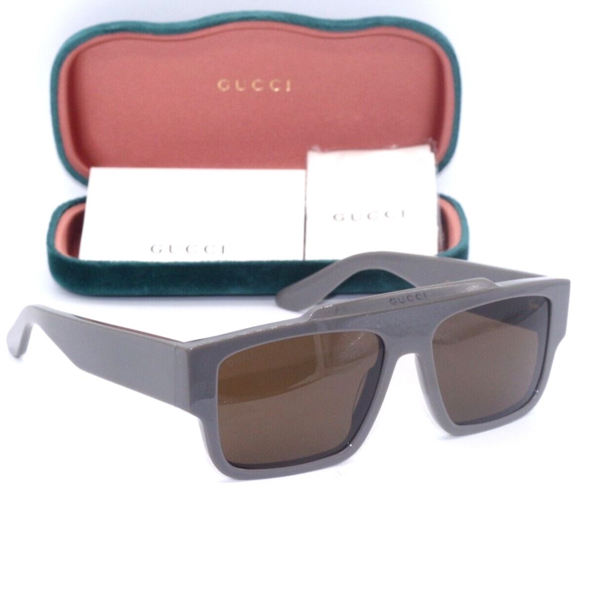 image of New Gucci Gg1460S - 003 Sunglasses in Brown/Grey, Men's