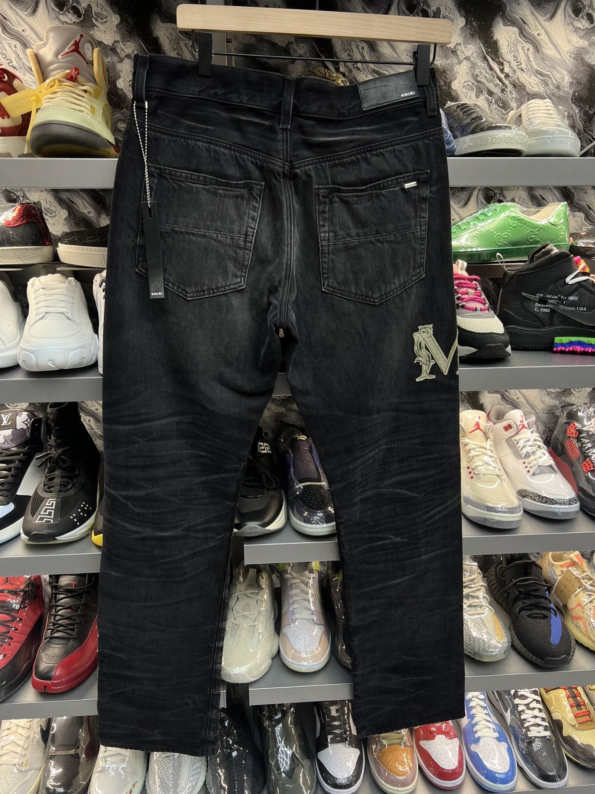 Amiri Amiri Baroque Logo Straight Leg Jeans Size US 30 / EU 46 - 2 Thumbnail