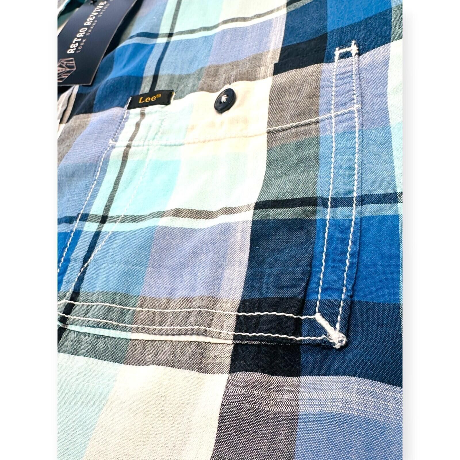 Lee Lee Shirt Men's UK Size M Blue Plaid Pockets Embroidered Size US M / EU 48-50 / 2 - 9 Thumbnail