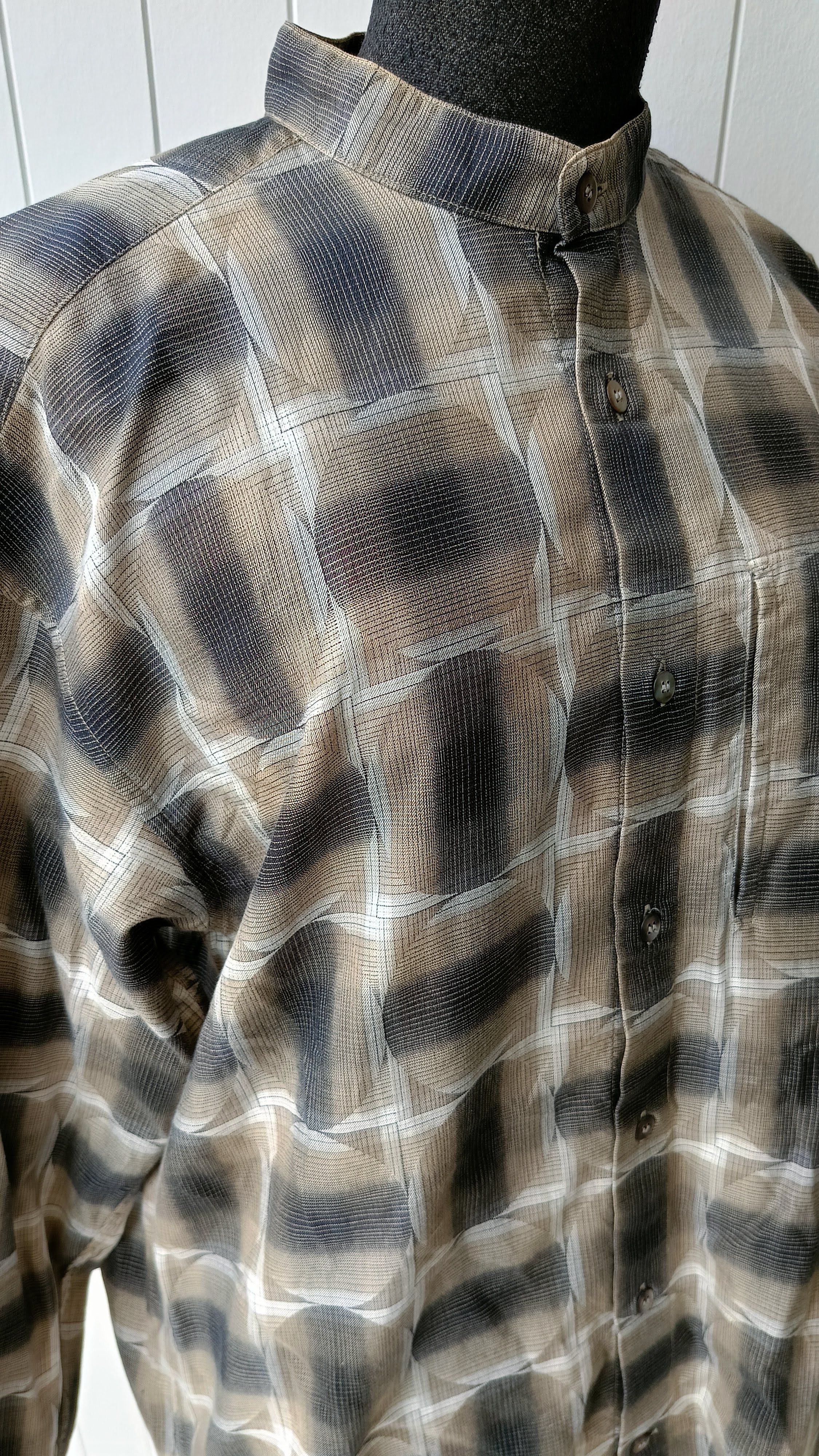 Issey Miyake Issey Miyake IM studio Japan geometric mandarin shirt VTG Size US M / EU 48-50 / 2 - 9 Thumbnail