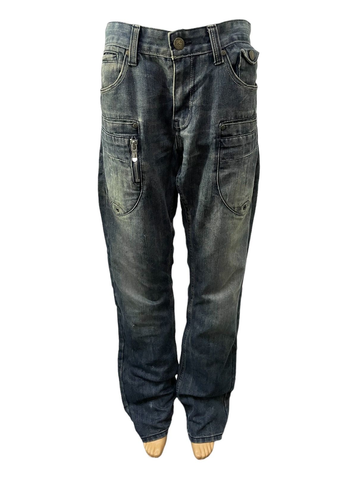 Hysteric Glamour × Japanese Brand × PPFM MOD Japan Large Multi Pocket Wash Jeans Size US 34 / EU 50 - 4 Thumbnail