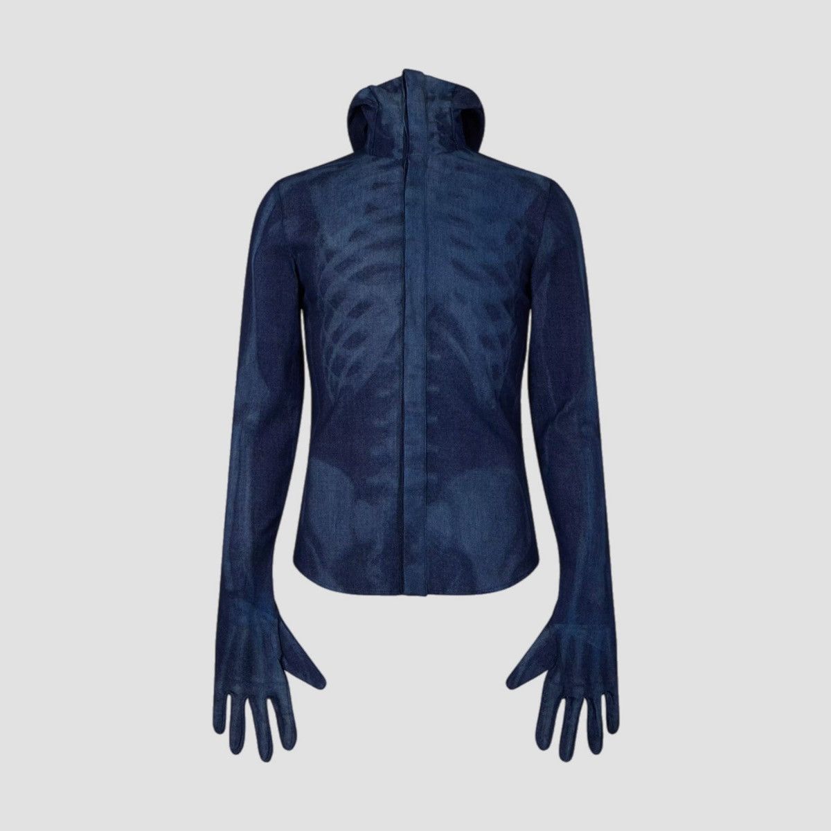 Off-White Off-White Body Scan X-Ray Denim Hoodie Size US M / EU 48-50 / 2 - 1 Thumbnail