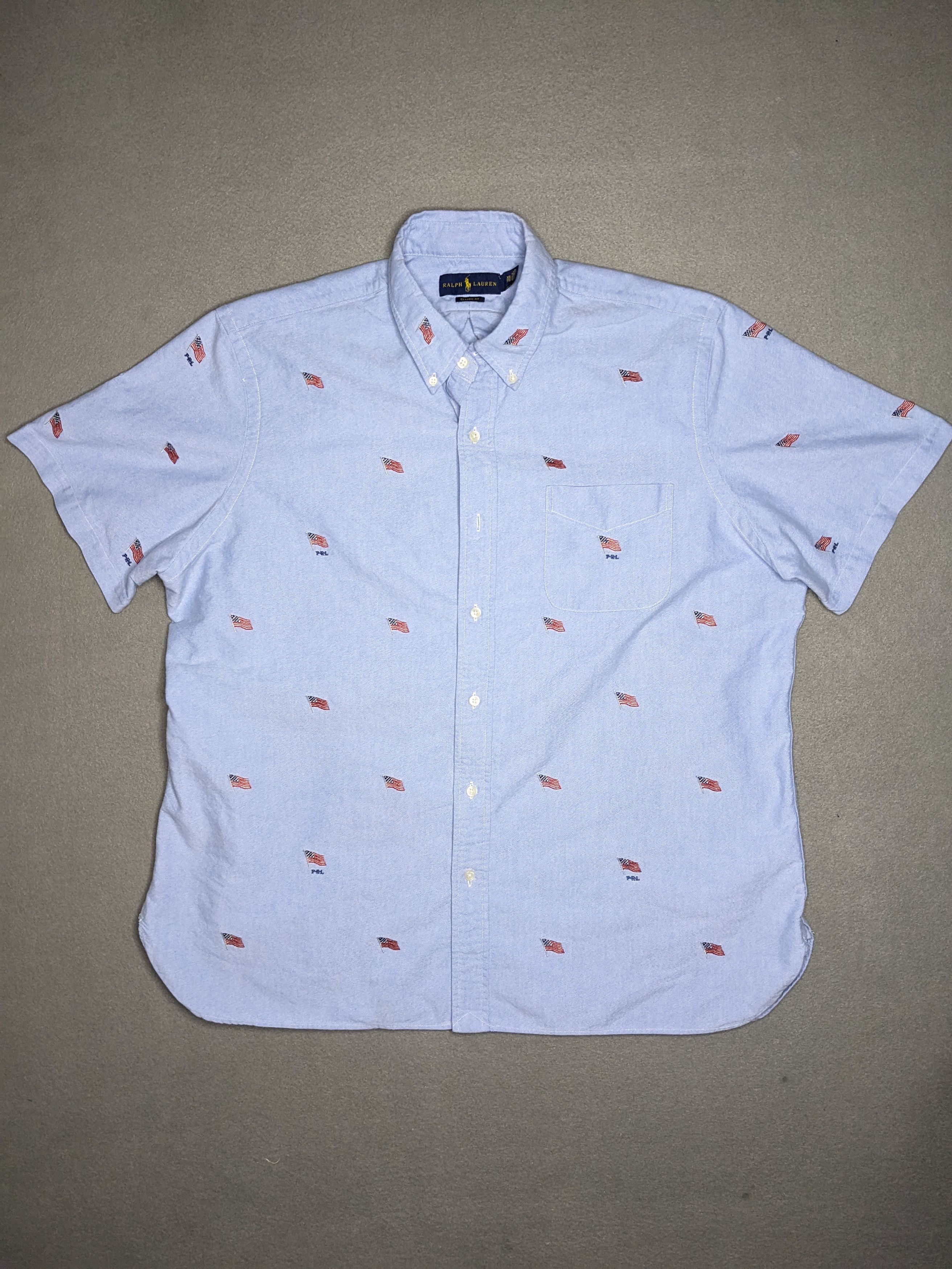 Polo Ralph Lauren Polo Ralph Lauren Shirt 2XL Oxford Camp USA Flag AOP Oxford Size US XXL / EU 58 / 5 - 2 Thumbnail