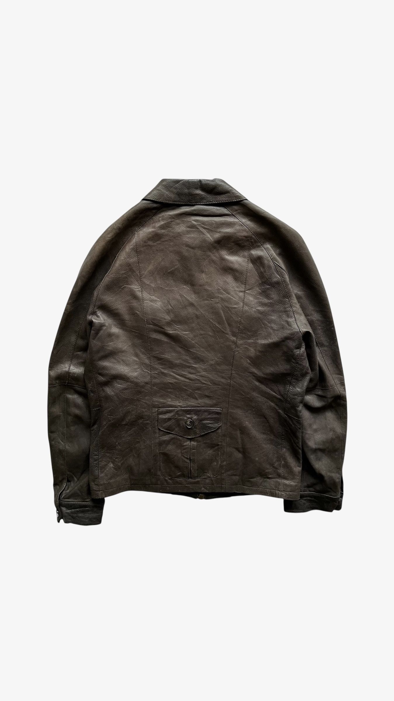 Dolce & Gabbana Vintage 90s Men's Dolce & Gabbana Brown Leather Pilot Jacket Size US M / EU 48-50 / 2 - 5 Thumbnail
