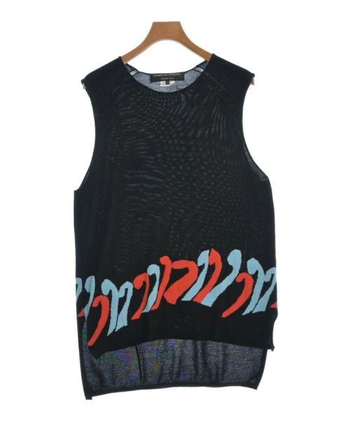 Comme des Garcons Homme Plus T-Shirts Wool Sleeveless Long Back Print Crewneck Black Size US M / EU 48-50 / 2 - 1 Thumbnail