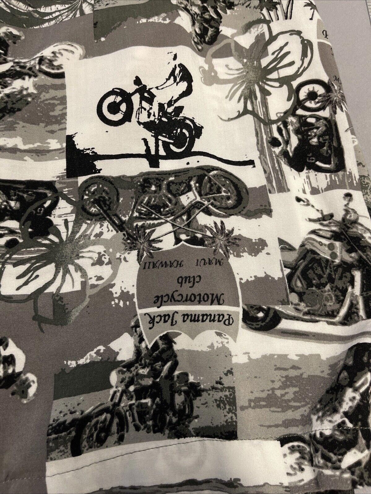 Panama Jack Mens Panama Jack Button Up Hawaiian Shirt Motorcycle Print Size US M / EU 48-50 / 2 - 4 Thumbnail