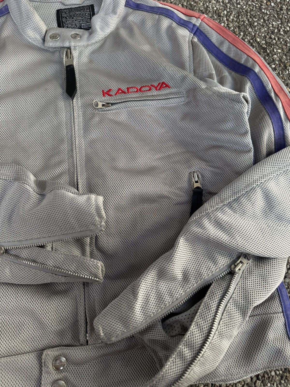 Kadoya 90's Kadoya K's Leather Silver Racing Jacket Size US M / EU 48-50 / 2 - 3 Thumbnail