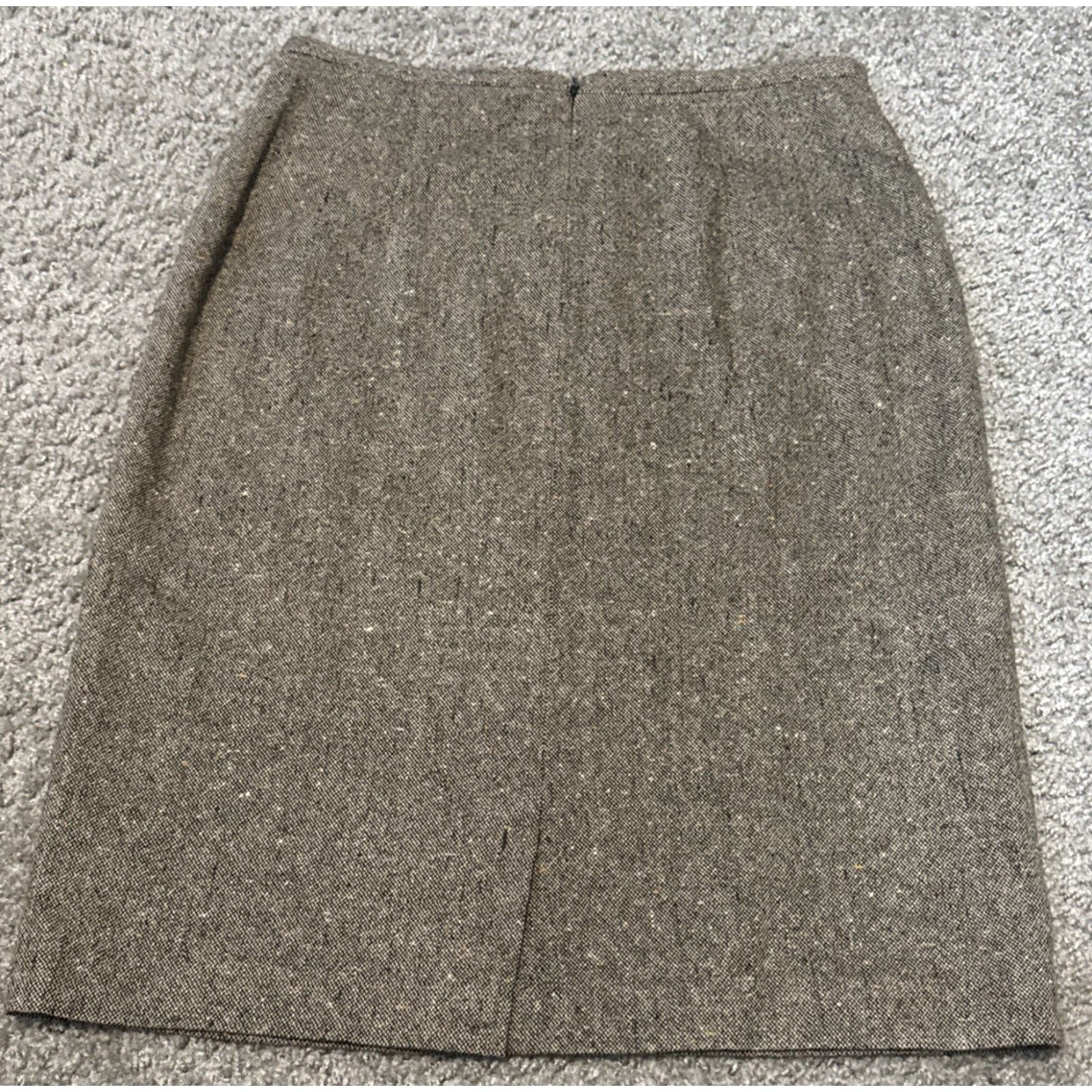 Vintage VINTAGE Bianca Nygard Skirt A-Line Midi Wool Tweed Brown 10 Women Lined Mid Rise Size 32" / US 10 / IT 46 - 2 Thumbnail