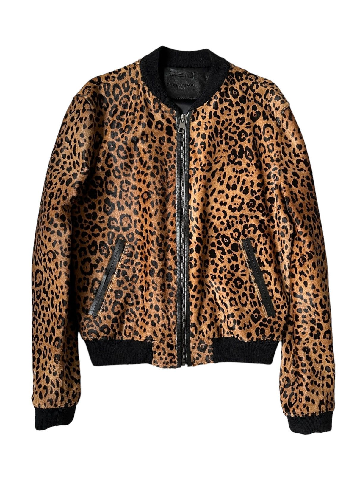 image of Dolce Gabbana Archive Bomber Jackets in Leopard, Men's (Size 2XL)