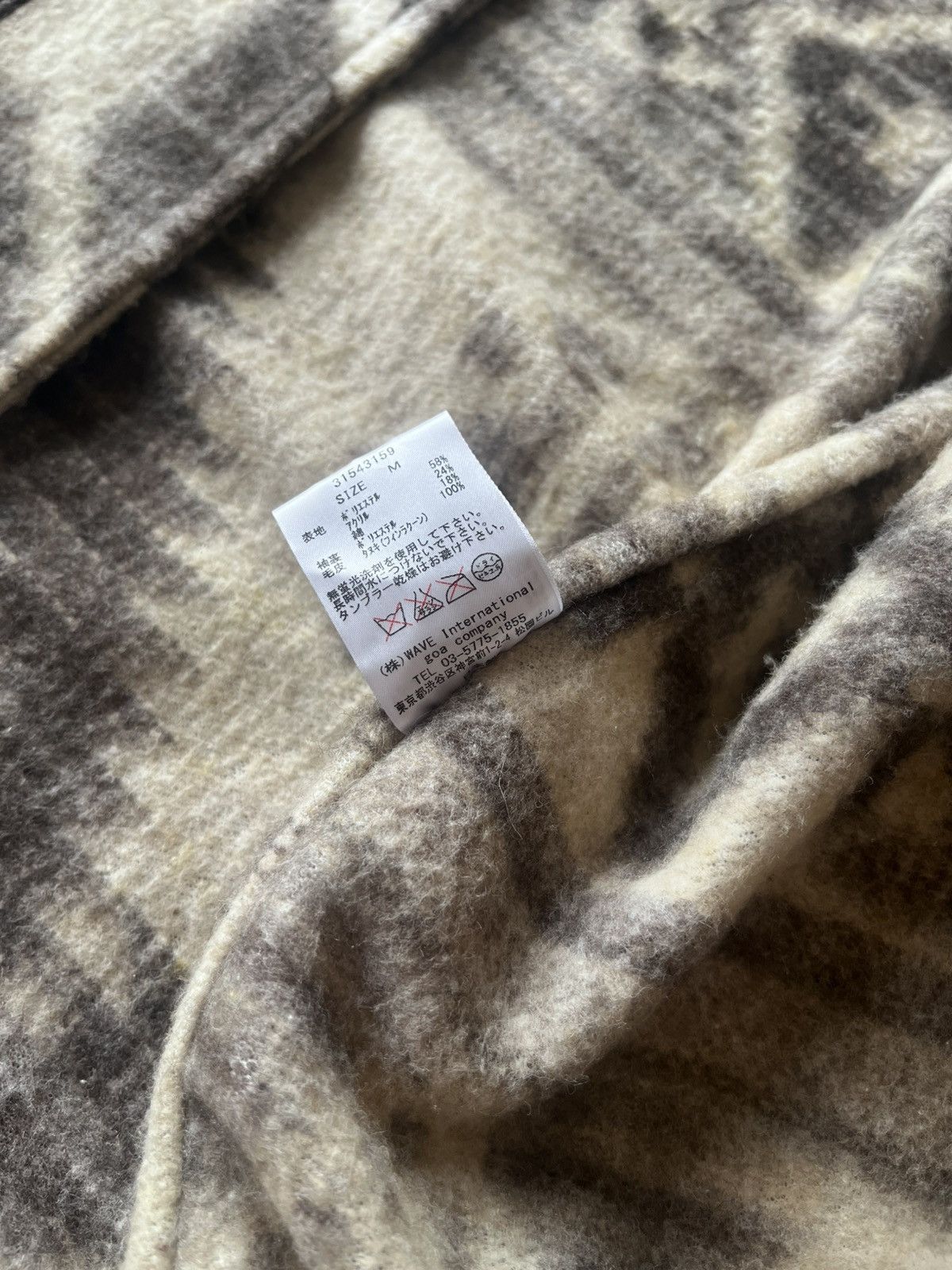 GOA tribal raccoon fur hood mid length Japanese coat