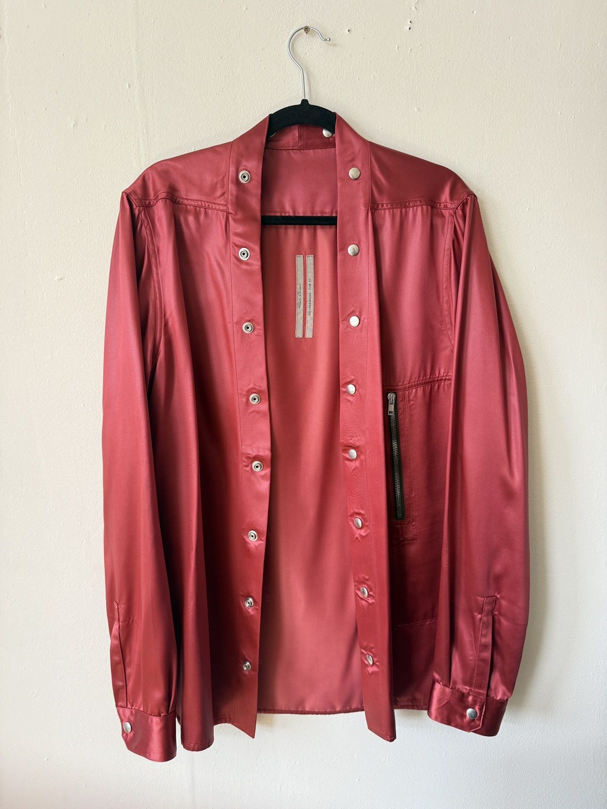 Rick Owens Rick Owens Carnelian Fog Pocket Shirt Size US M / EU 48-50 / 2 - 1 Thumbnail