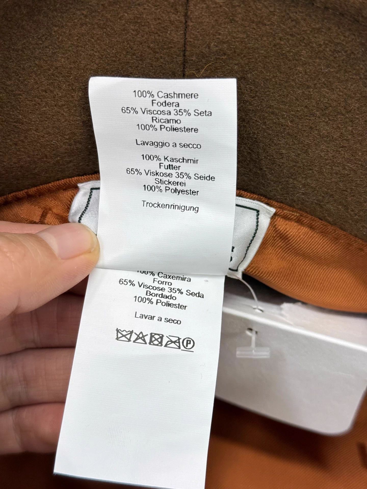 Hermes Hermes Khaki Embroidered Cashmere Fisherman Hat 57 Size ONE SIZE - 8 Thumbnail