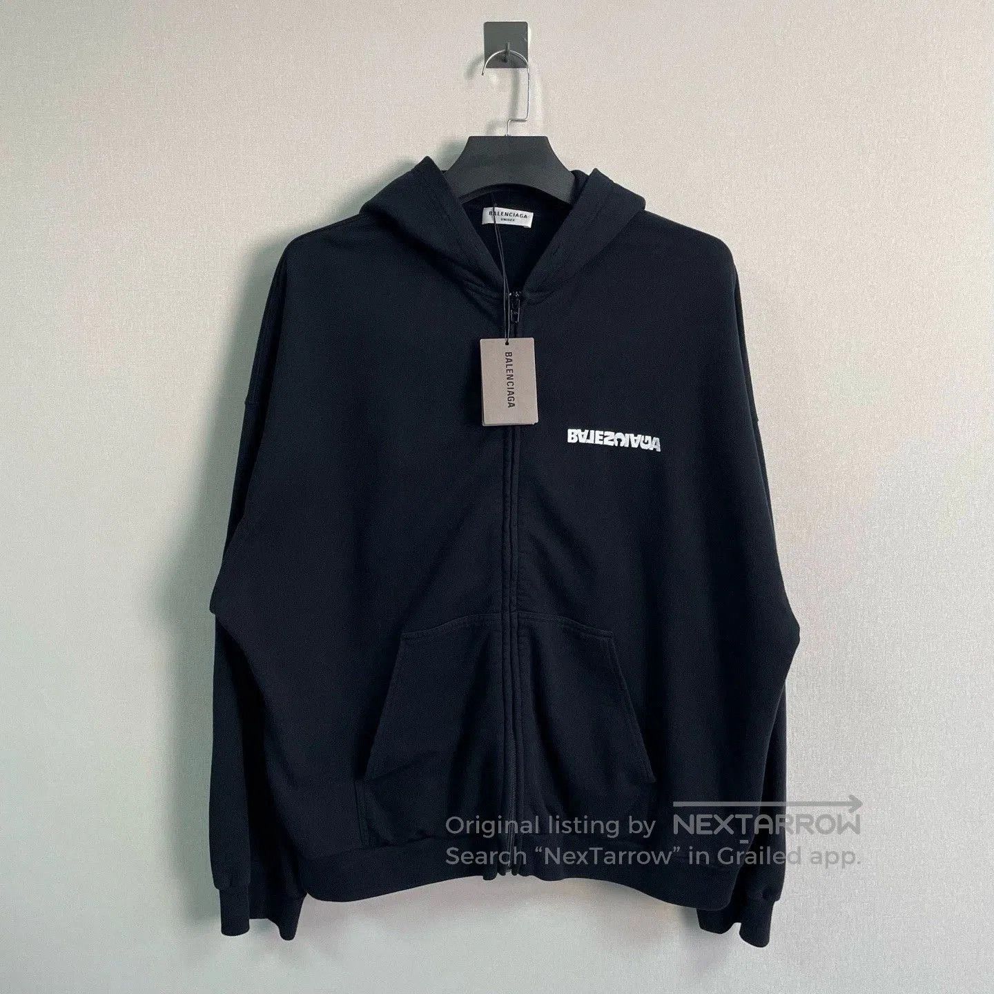 balenciaga embroidered zip.