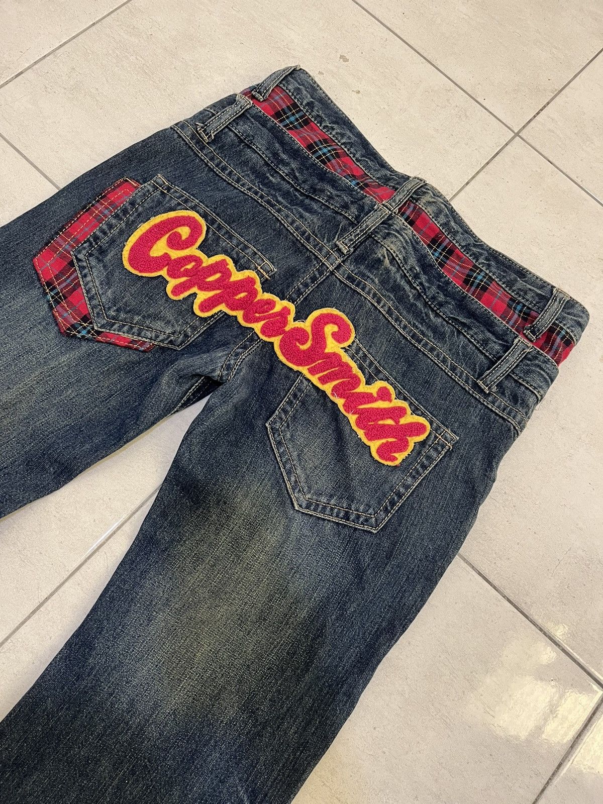 image of Hysteric Glamour x Vintage Double Waist Smith Jeans in Dark Blue, Men's (Size 32)