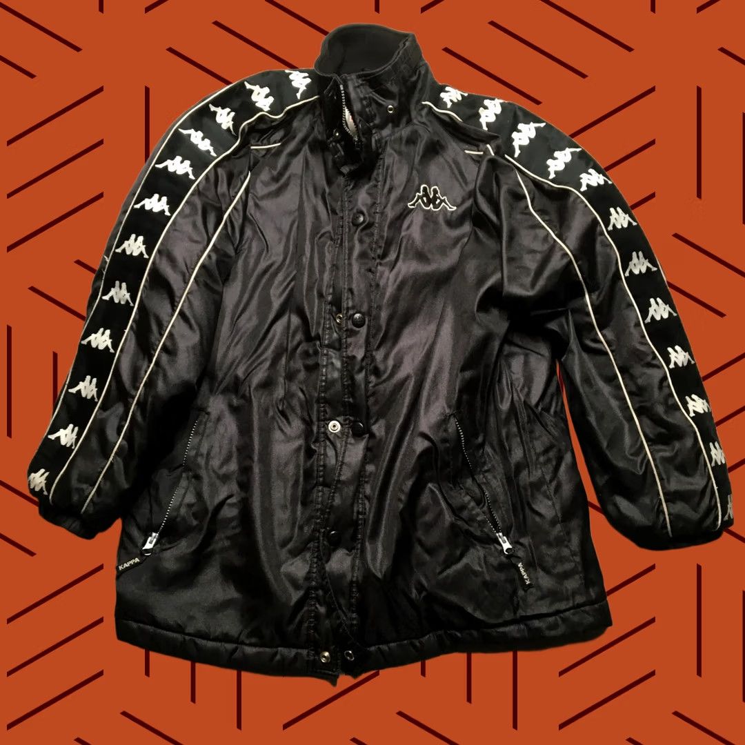 Kappa VINTAGE Kappa Track Jacket Mens M Black Nylon Puffer Logo Tape 90s Coat Sanctioned Zip Front Size US M / EU 48-50 / 2 - 1 Thumbnail