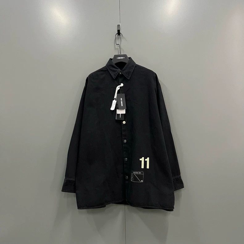 Raf Simons RAF SIMONS Black Digital Print Denim Shirt Size US S / EU 44-46 / 1 - 1 Thumbnail