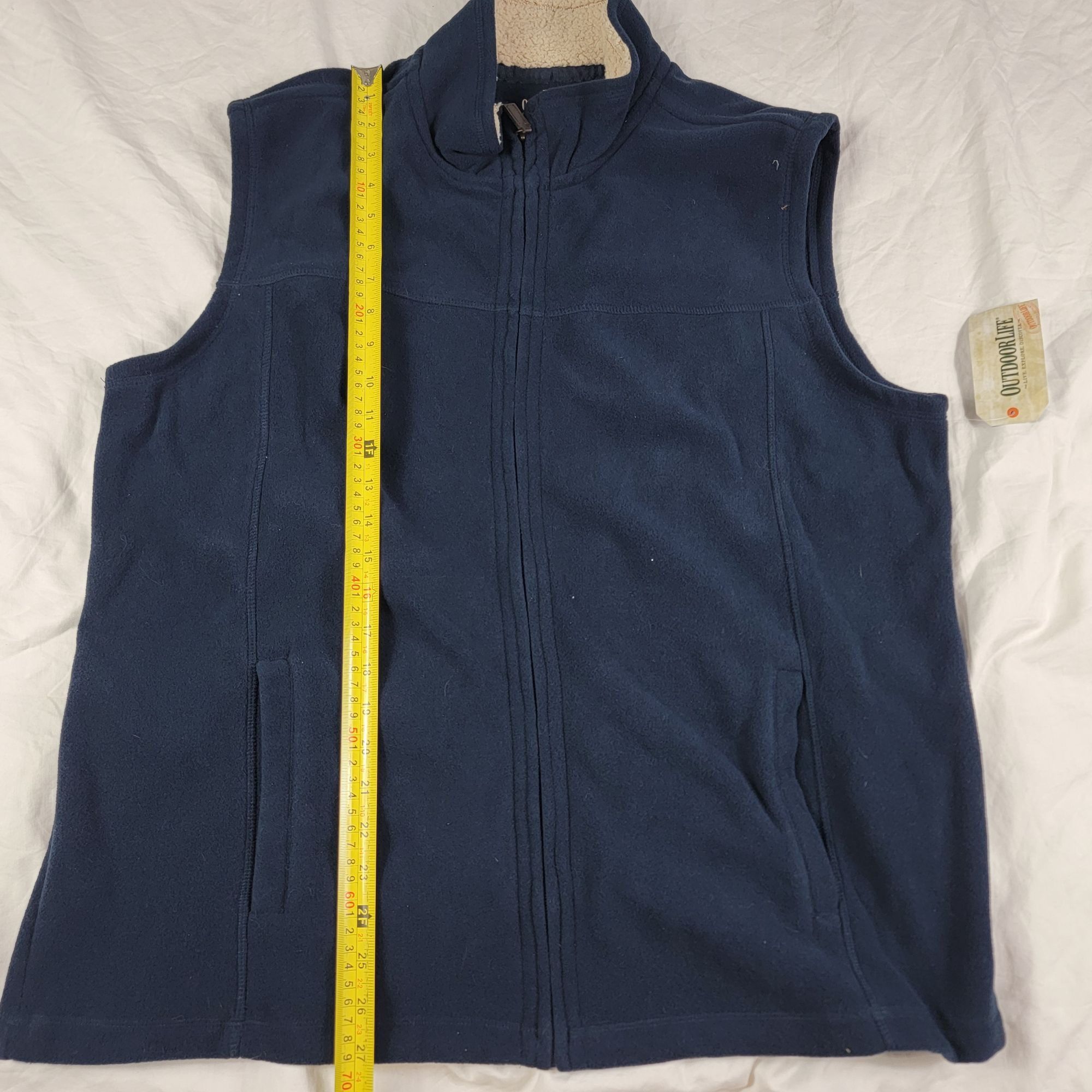 Other Outdoor Life Mens Large Polar Fleece Navy Blazer Vest Casual Size US L / EU 52-54 / 3 - 10 Thumbnail