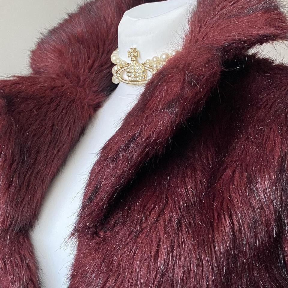 Vintage Vintage cherry punk faux fur coat 90s 00s Size S / US 4 / IT 40 - 3 Thumbnail