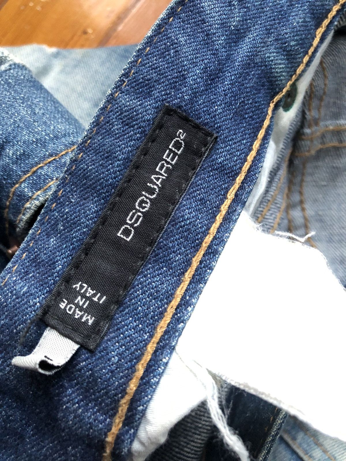 Dsquared2 DSQUARED2 Crazy Distressed Anchor Biker Jeans Size US 31 - 20 Thumbnail
