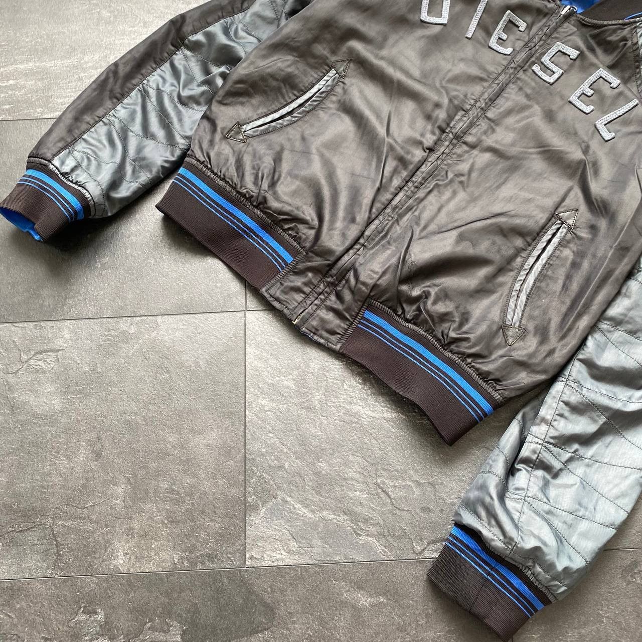 Diesel × Vintage Vintage reversible bomber jacket diesel monogram big logo Size US XL / EU 56 / 4 - 4 Thumbnail