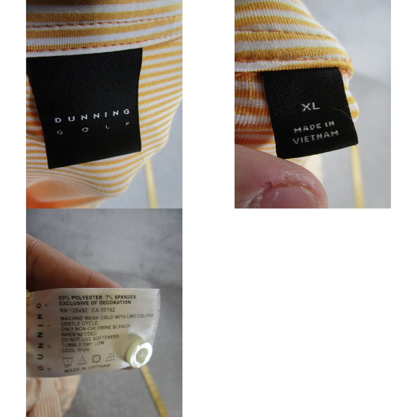 Vintage Dunning Mens Golf Polo Shirt XL Extra Large Pink Striped Size US XL / EU 56 / 4 - 8 Thumbnail