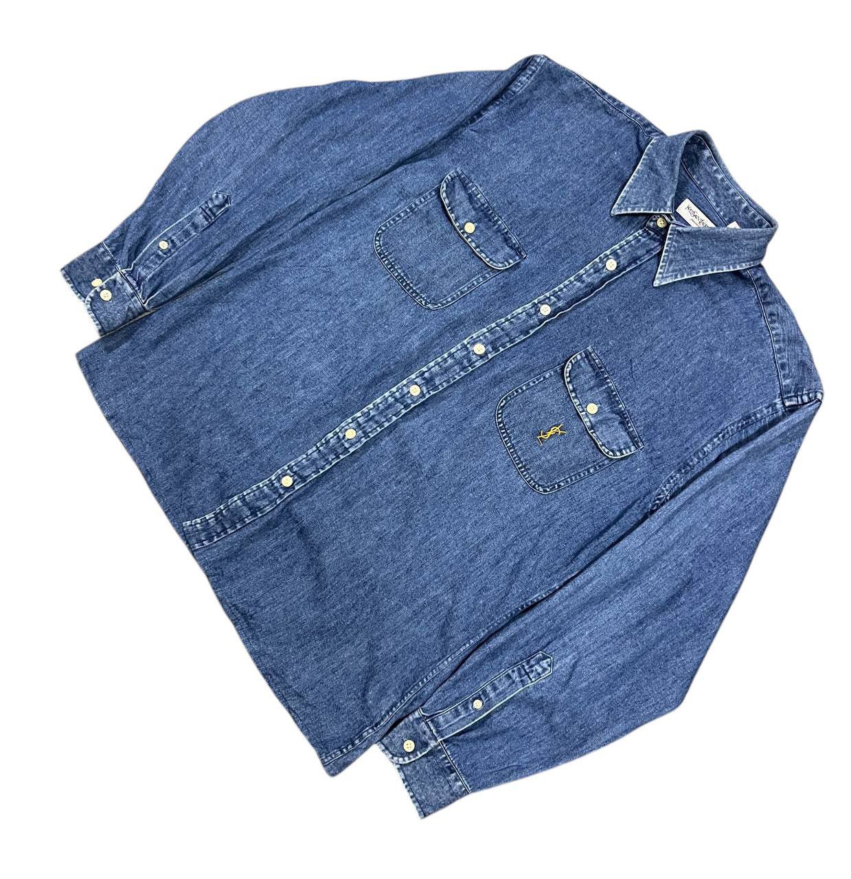 Designer × Yves Saint Laurent Yvessaintlaurent pour homme shirt denim Size US L / EU 52-54 / 3 - 2 Thumbnail