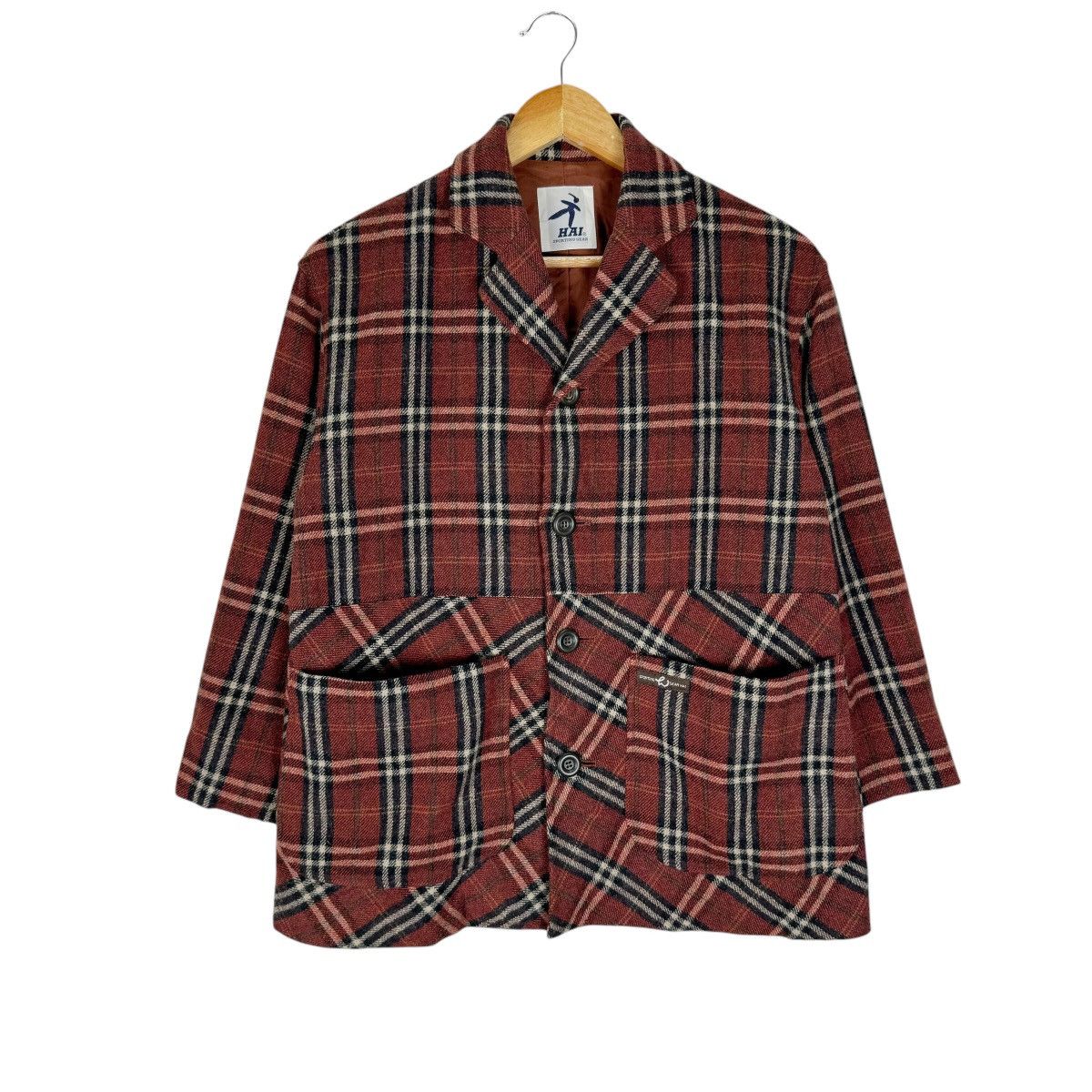 Hai Sporting Gear × Issey Miyake 🌟HAI SPORTING GEAR ISSEY MIYAKE TARTAN JACKET Size M / US 6-8 / IT 42-44 - 1 Thumbnail