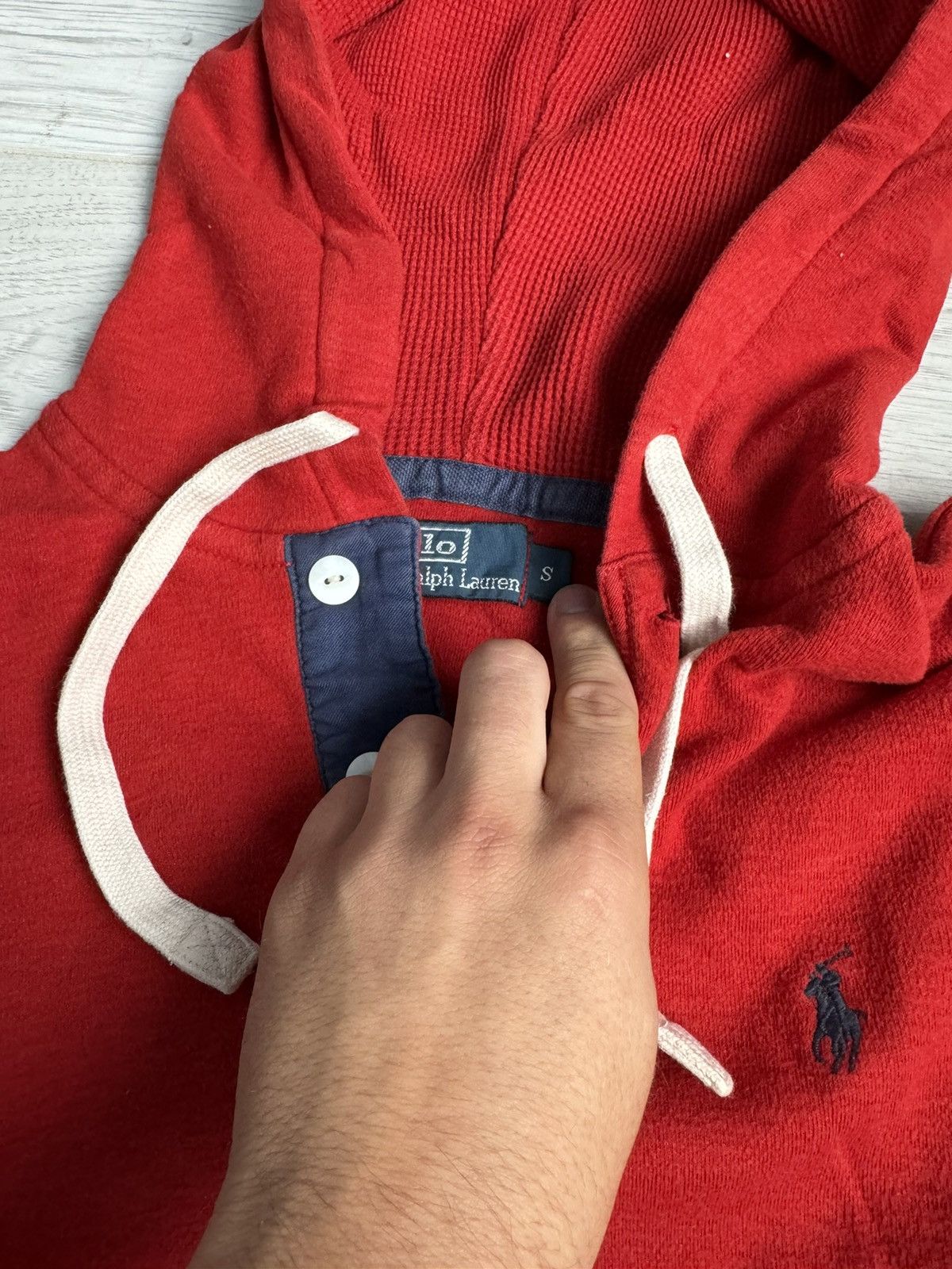 Polo Ralph Lauren × Vintage Vintage hoodie Polo Ralph Lauren Rugby shirt Size US S / EU 44-46 / 1 - 5 Thumbnail
